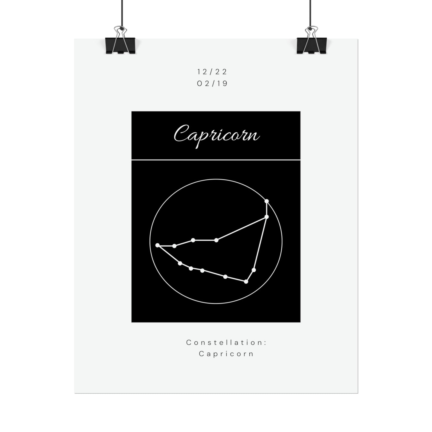 Capricorn Star Constellation Zodiac Poster