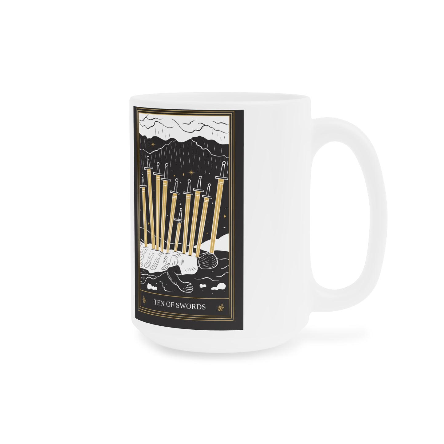 10 of Swords Tarot Card Coffee Mug