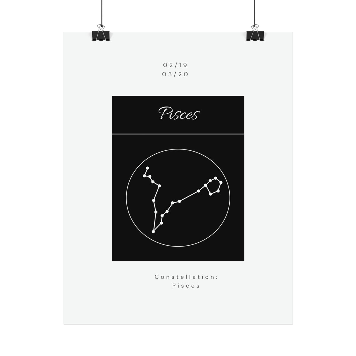 Pisces Star Constellation Zodiac Poster