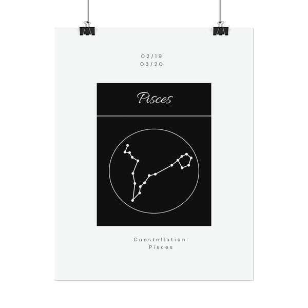 Pisces Star Constellation Zodiac Poster