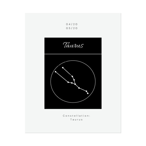 Taurus Star Constellation Zodiac Poster