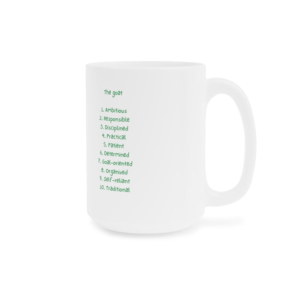 Zodiac Coffee Mug with traits: Capricorn Edition