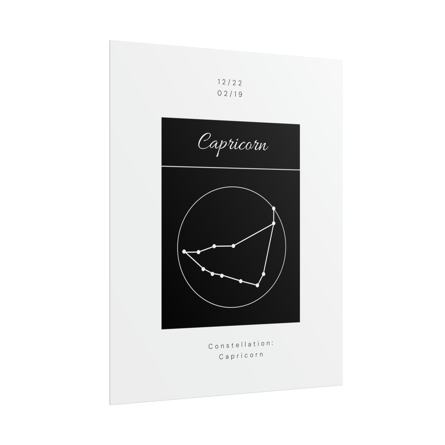 Capricorn Star Constellation Zodiac Poster