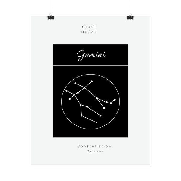 Gemini Star Constellation Zodiac Poster