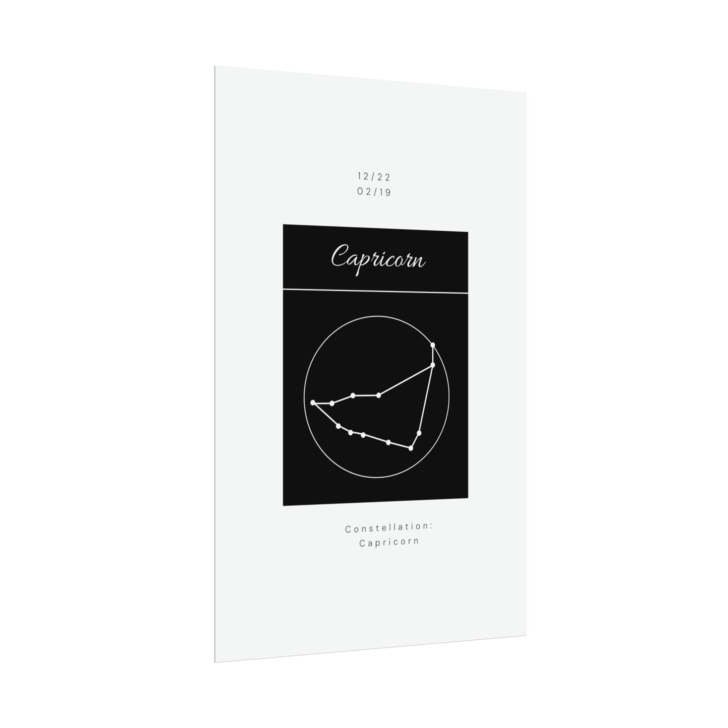 Capricorn Star Constellation Zodiac Poster