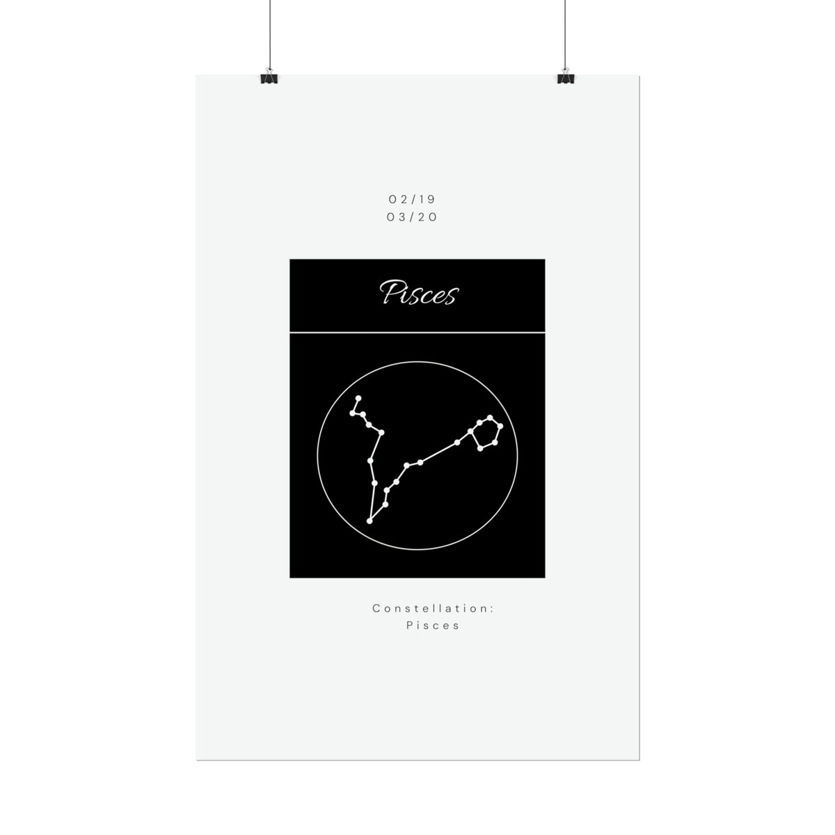 Pisces Star Constellation Zodiac Poster