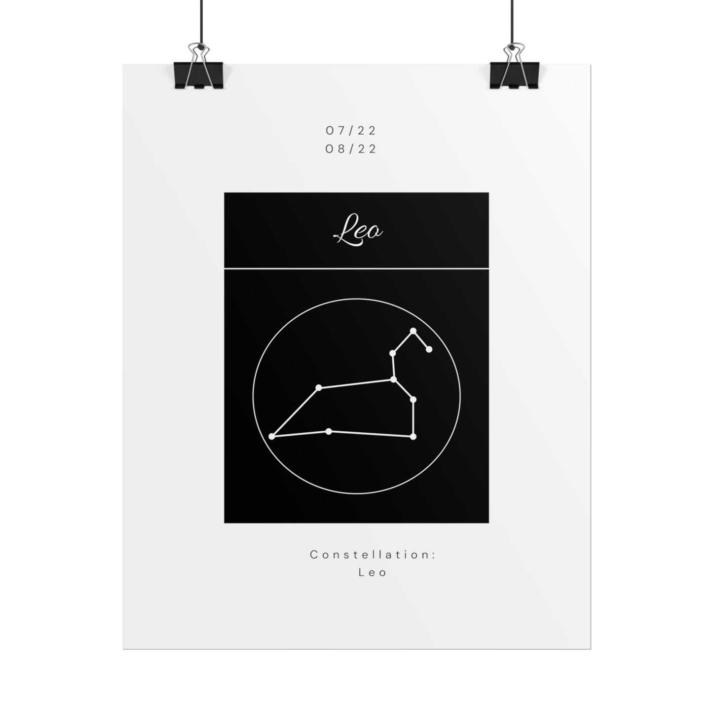 Leo Star Constellation Zodiac Poster