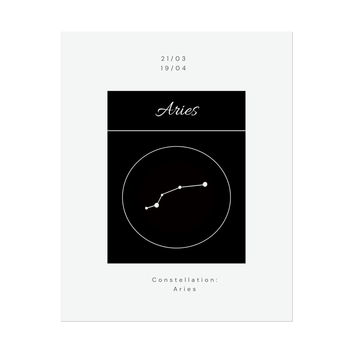 Aries Star Constellation Zodiac Poster