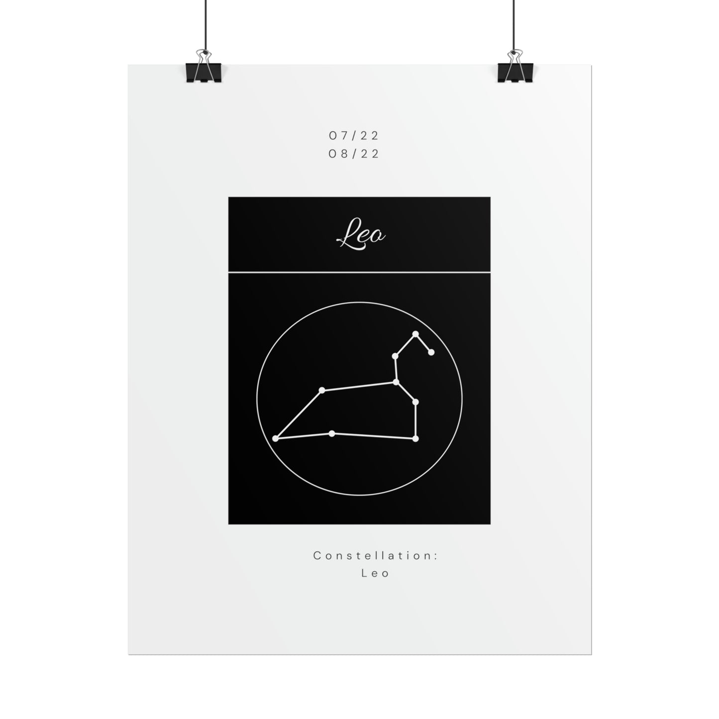 Leo Star Constellation Zodiac Poster