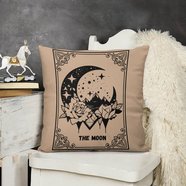 Celestial Plush Throw Pillow Case- THE MOON