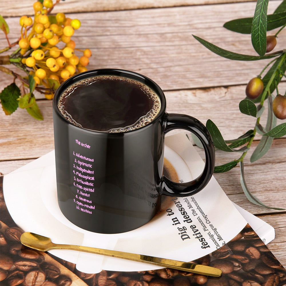 Zodiac Coffee Mug: Sagittarius Edition (Black Edition)