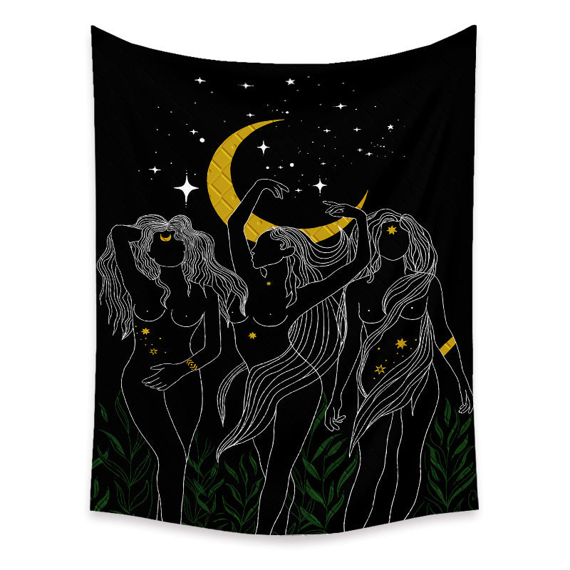 Bohemian Moon Goddess Tapestry