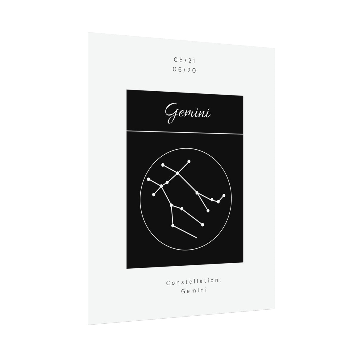 Gemini Star Constellation Zodiac Poster