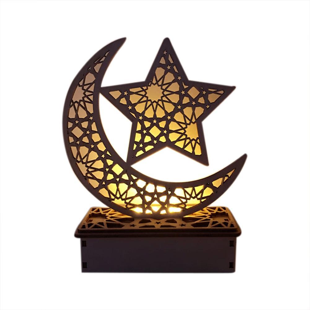 Mystic Moon Wooden Table Lamp