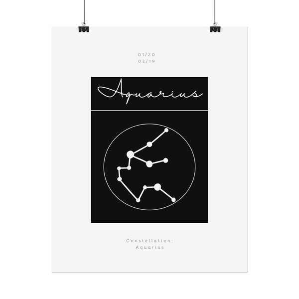 Aquarius Star Constellation Zodiac Poster