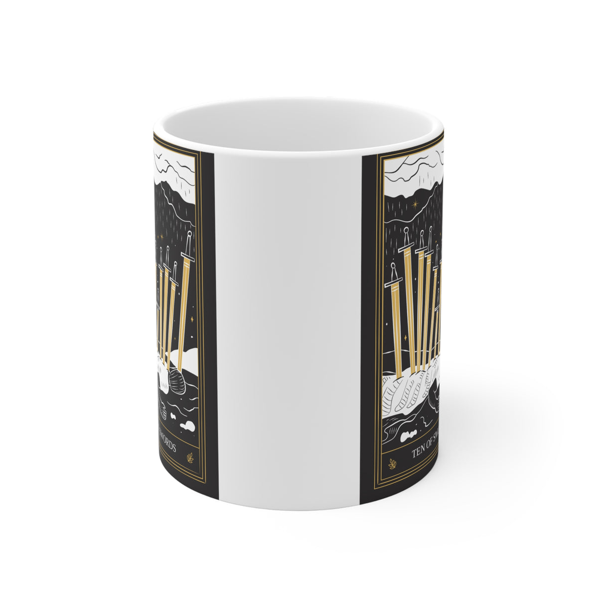 10 of Swords Tarot Card Coffee Mug