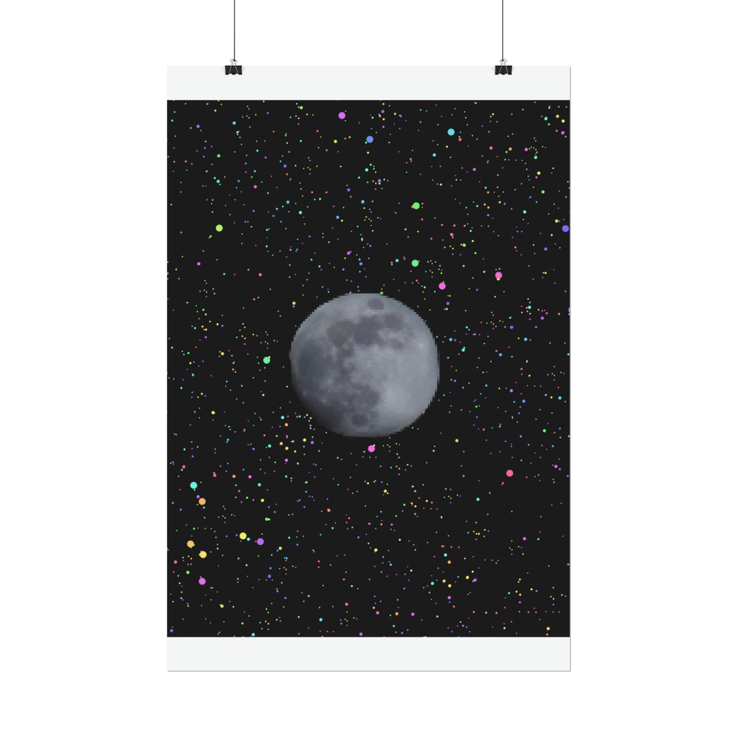 Moon Poster: Full Moon in a Clear Sky