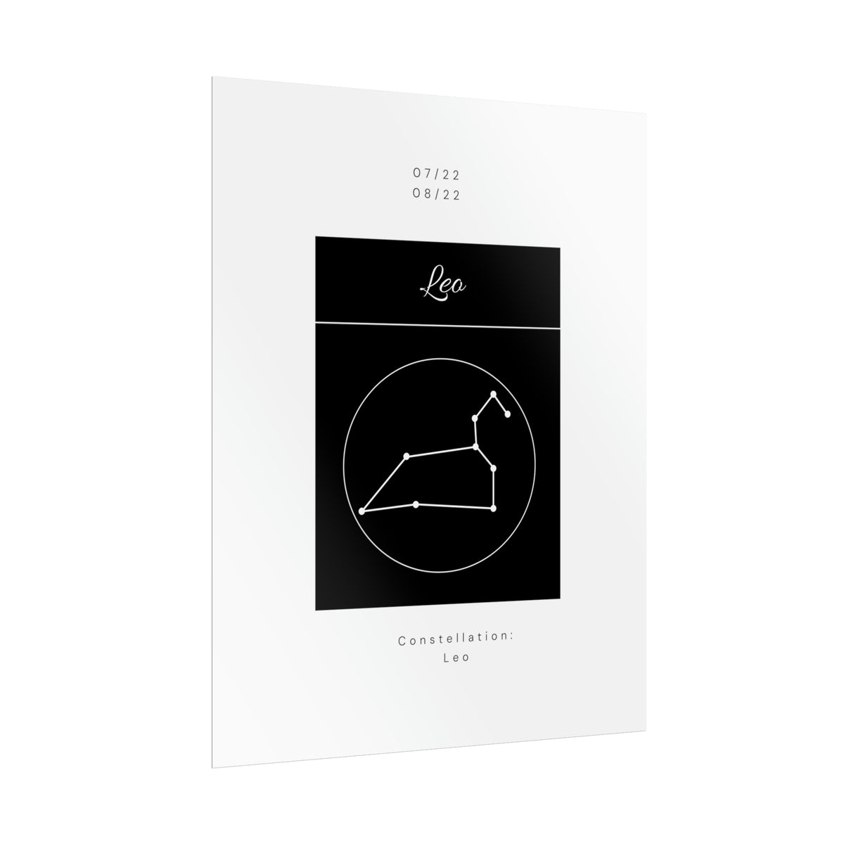 Leo Star Constellation Zodiac Poster