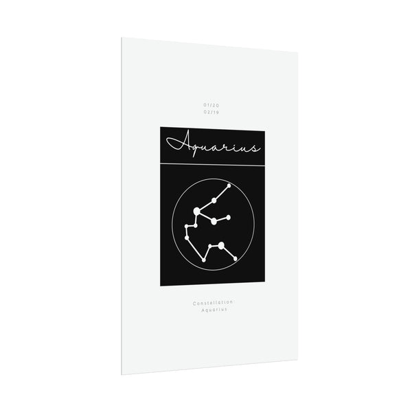 Aquarius Star Constellation Zodiac Poster