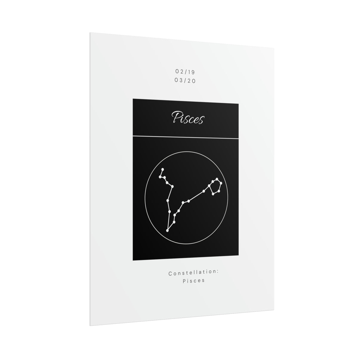 Pisces Star Constellation Zodiac Poster