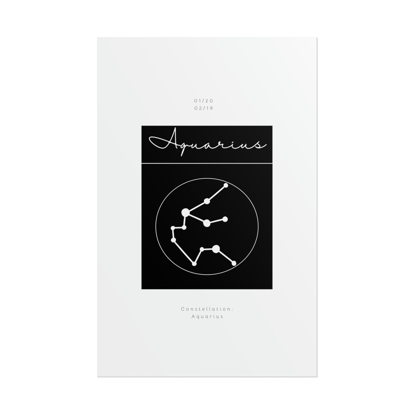 Aquarius Star Constellation Zodiac Poster