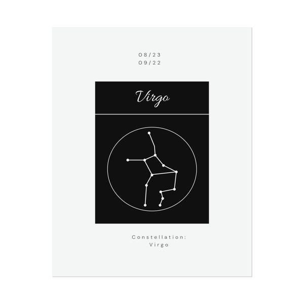 Zodiac Poster/ Virgo Star Constellation