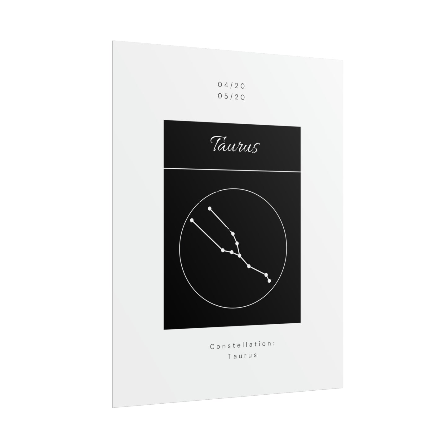 Taurus Star Constellation Zodiac Poster