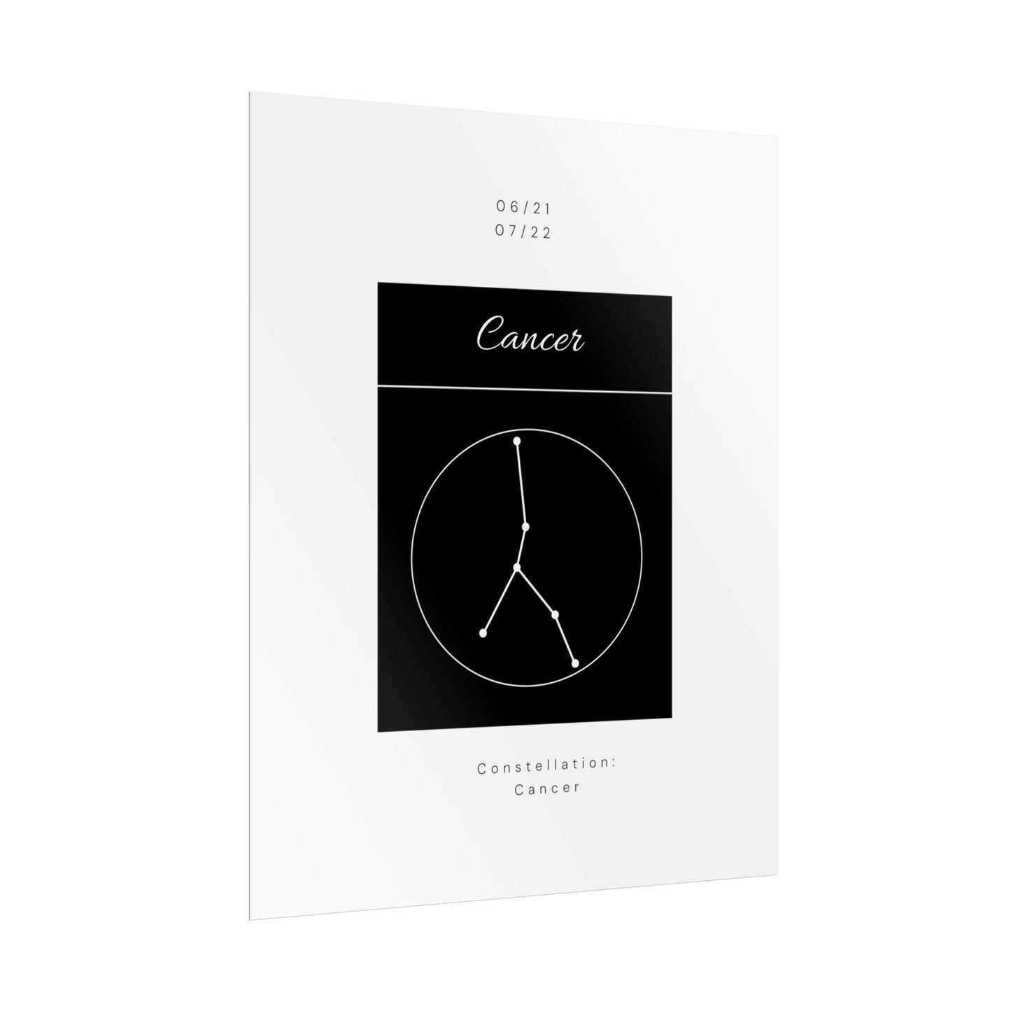 Cancer Star Constellation Zodiac Poster