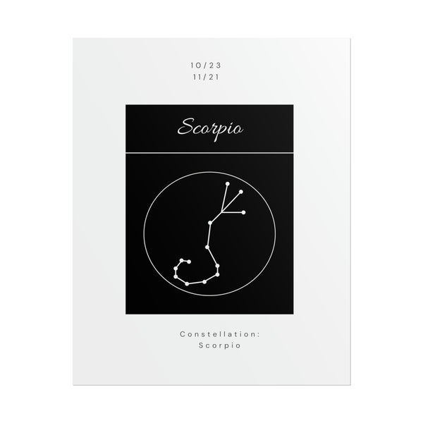 Scorpio Star Constellation Zodiac Poster