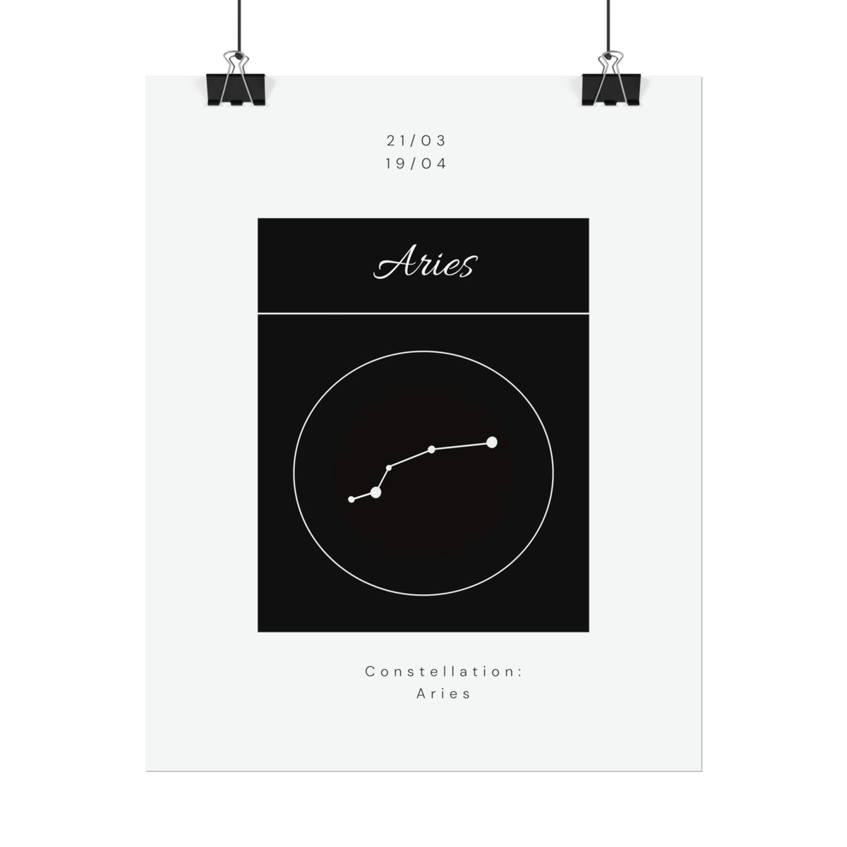 Aries Star Constellation Zodiac Poster