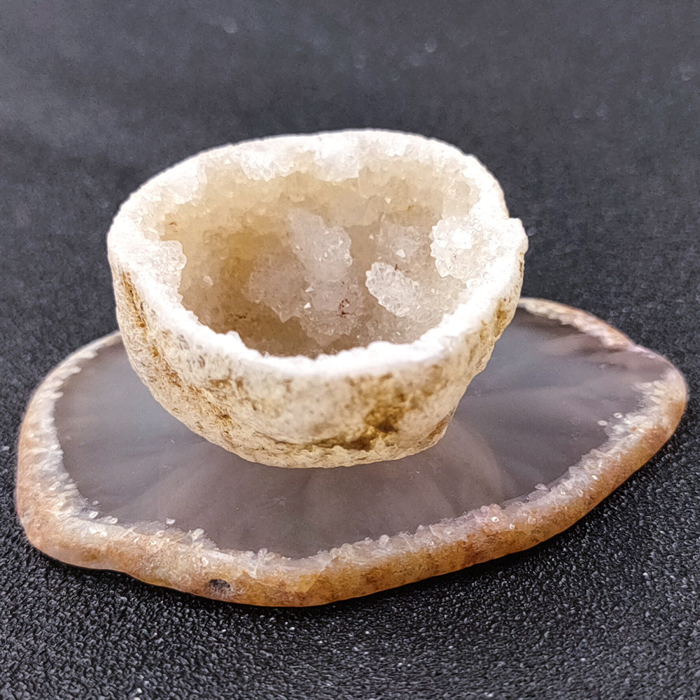 Irregular Crystal Stone Tea Bowl