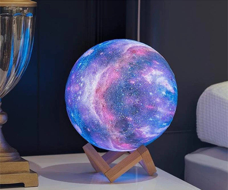 Mystic Moon 3D Printed Lamp - USB Charging Night Light