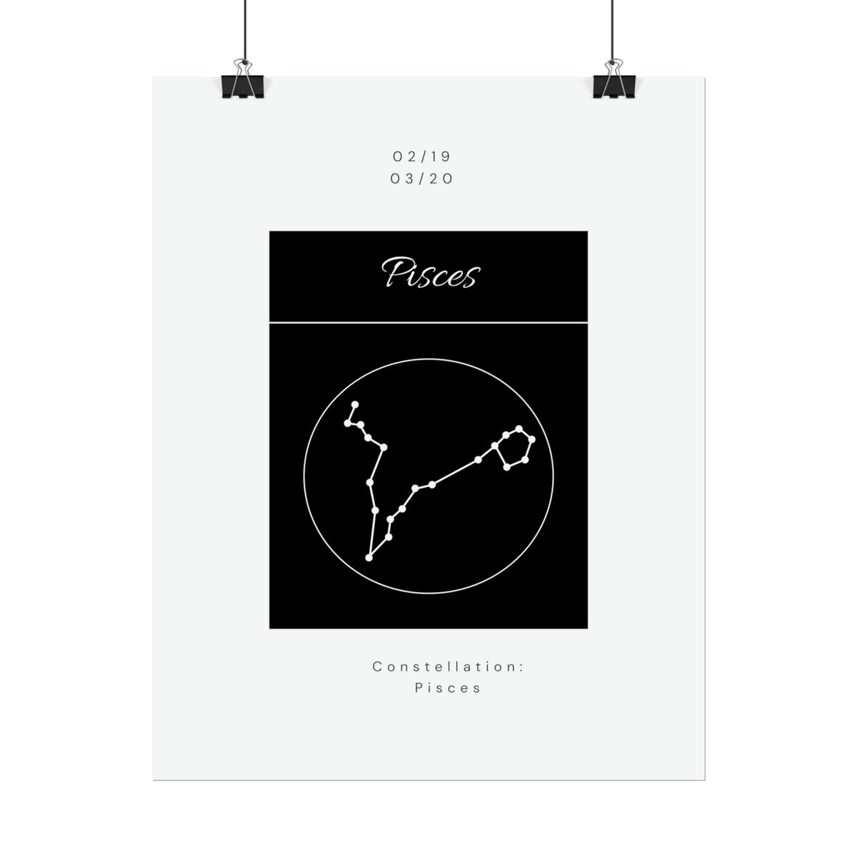 Pisces Star Constellation Zodiac Poster