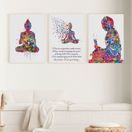 Zen Serenity Buddha Canvas - Abstract Meditation Wall Art