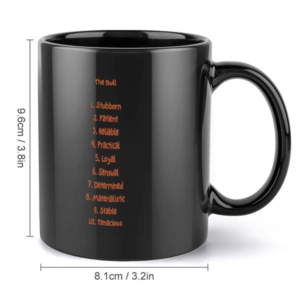 Taurus Zodiac Coffee Mug – Black Edition