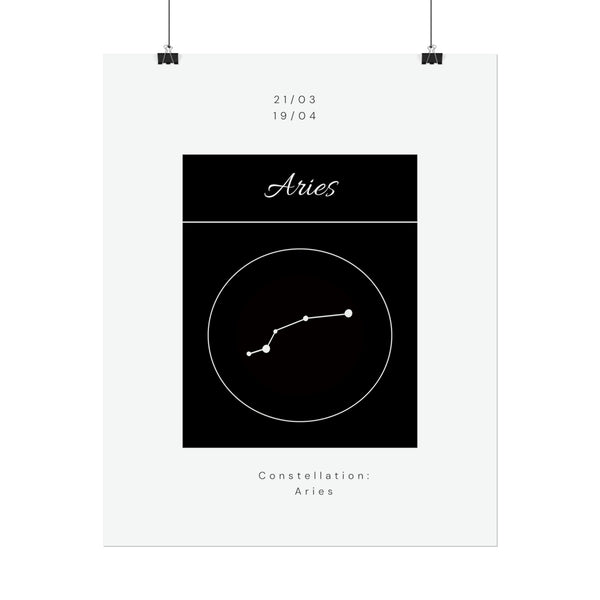 Aries Star Constellation Zodiac Poster