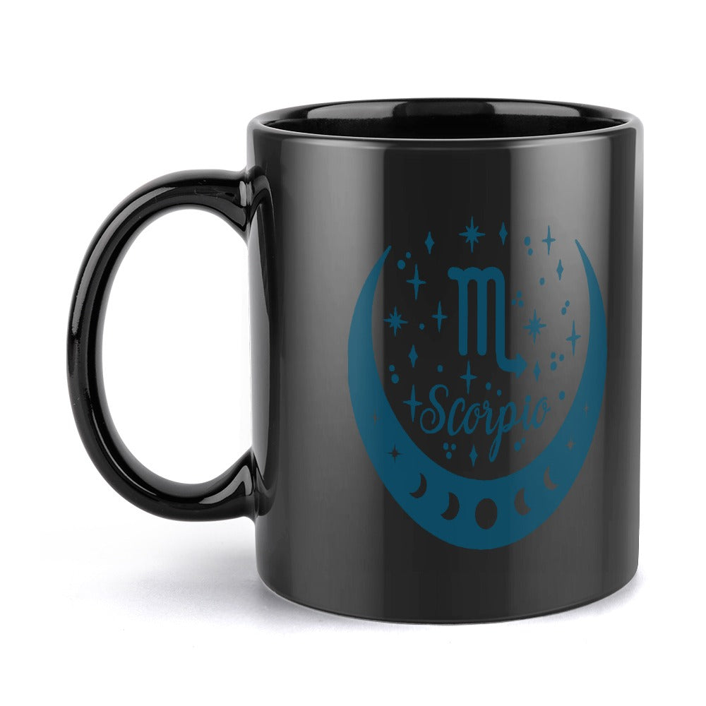 Scorpio Traits Zodiac Mug-- Black Edition