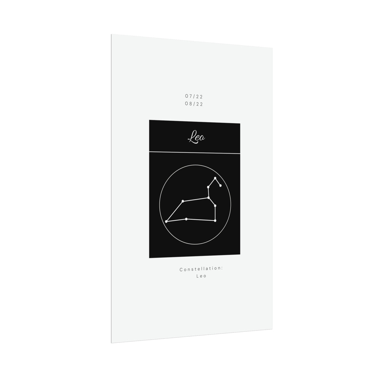 Leo Star Constellation Zodiac Poster