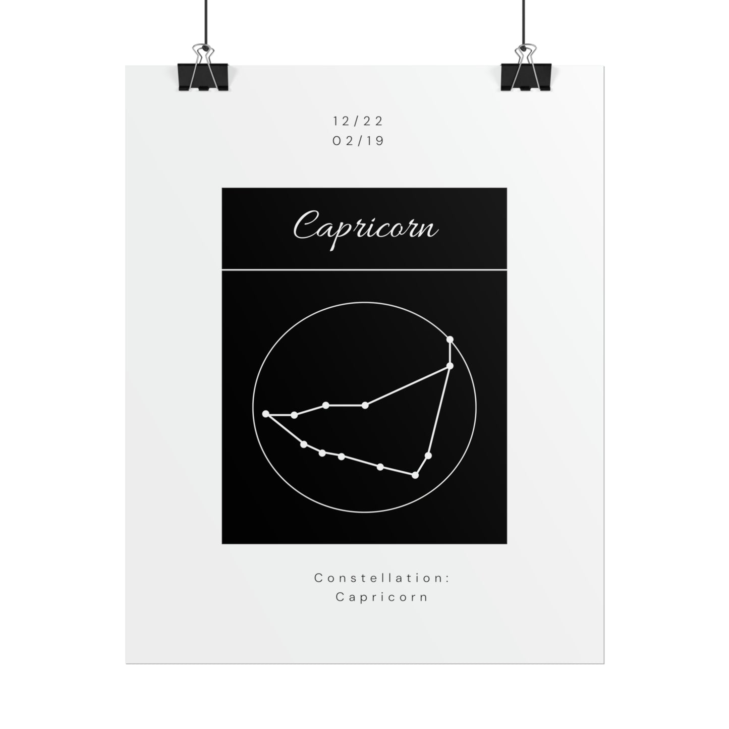 Capricorn Star Constellation Zodiac Poster