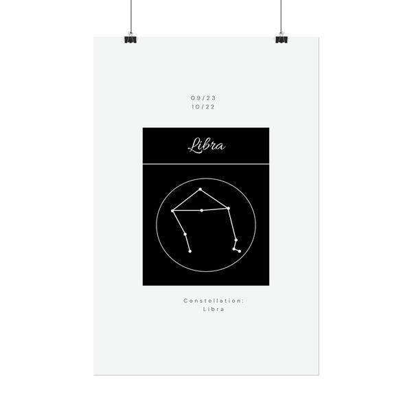 Libra Star Constellation Zodiac Poster