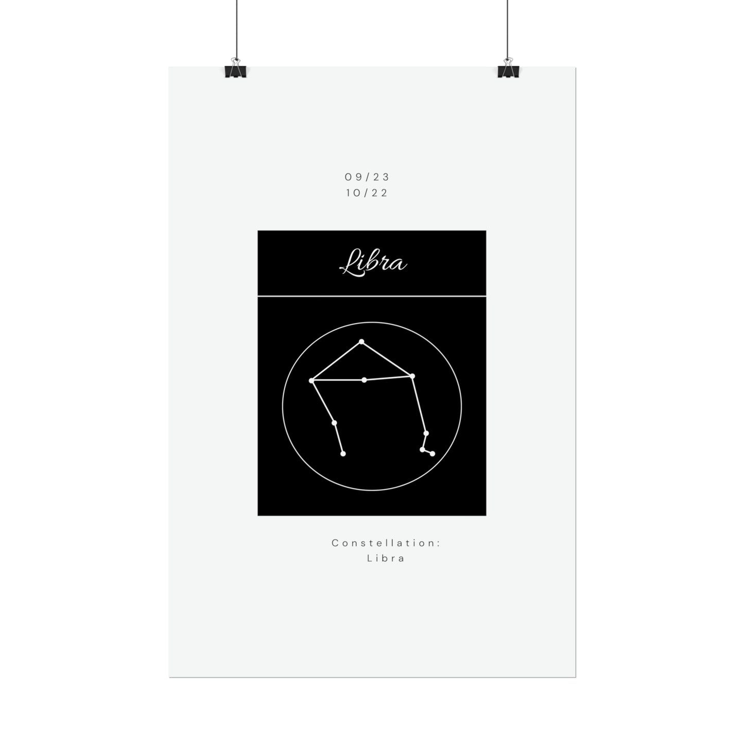 Libra Star Constellation Zodiac Poster