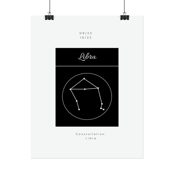 Libra Star Constellation Zodiac Poster