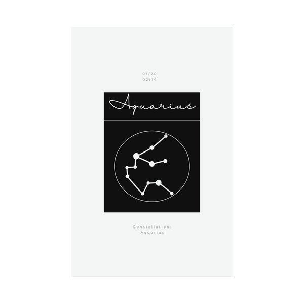 Aquarius Star Constellation Zodiac Poster