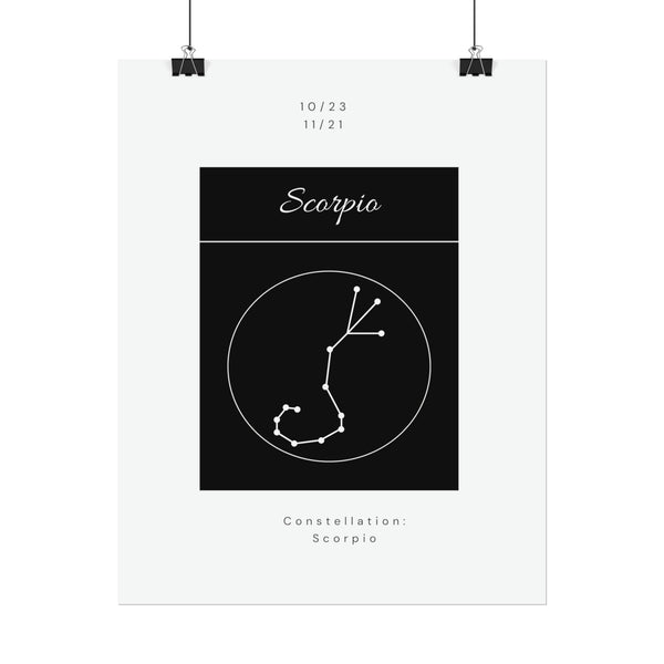 Scorpio Star Constellation Zodiac Poster