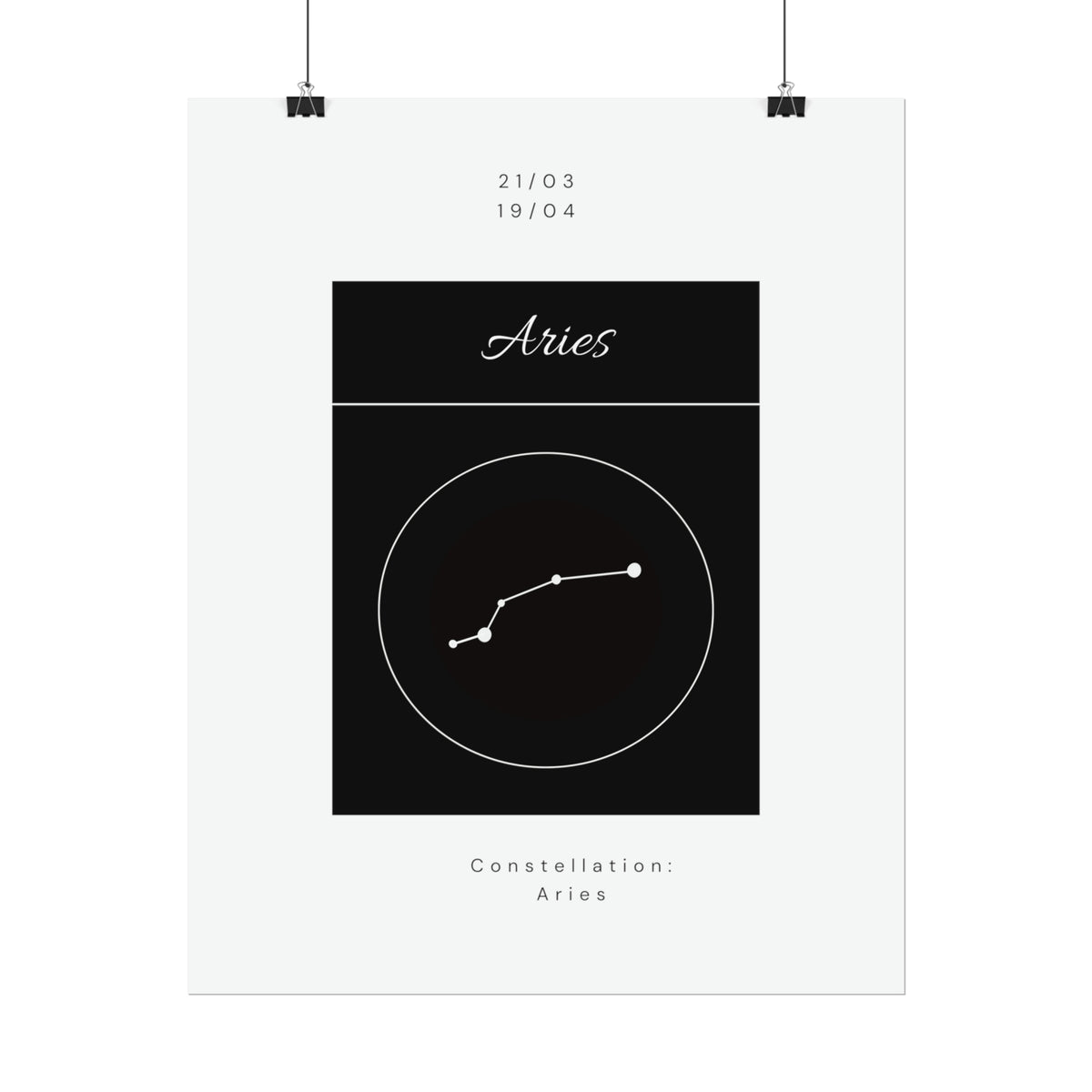 Aries Star Constellation Zodiac Poster