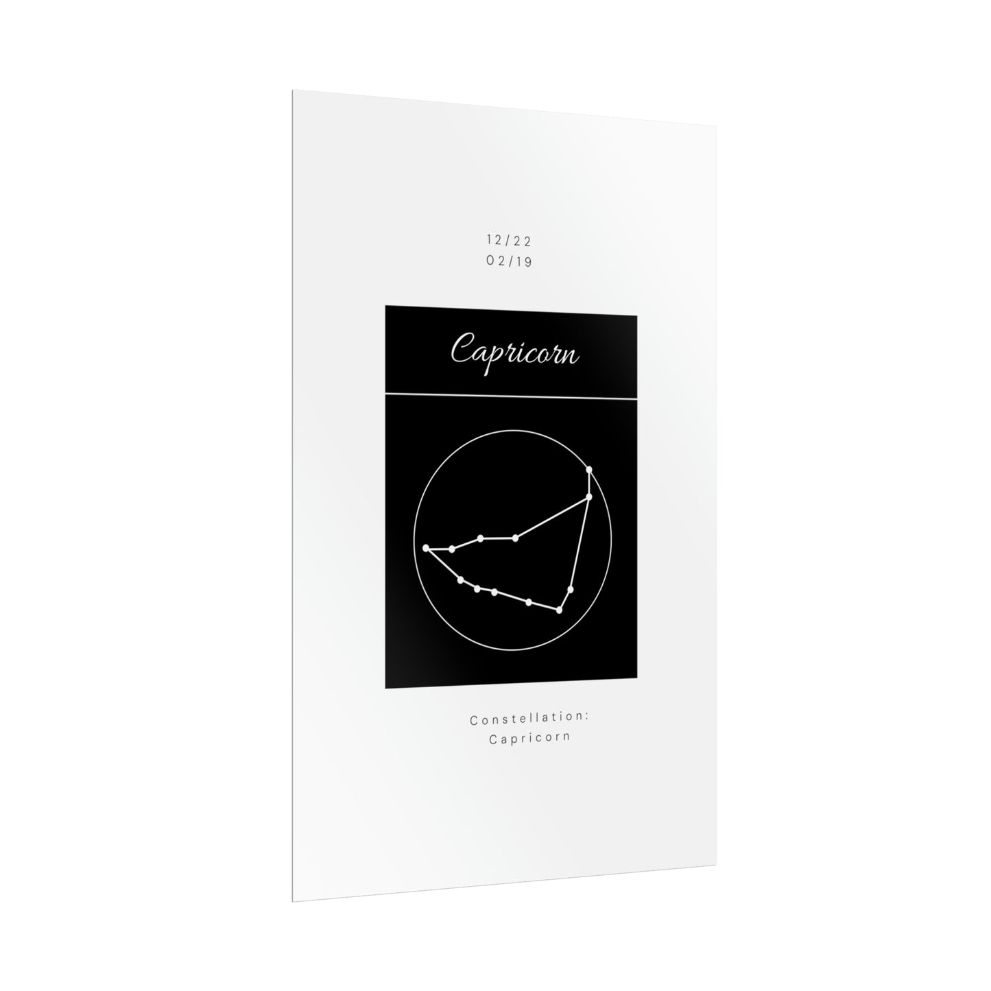 Capricorn Star Constellation Zodiac Poster