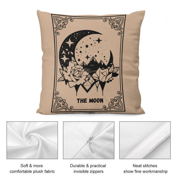 Celestial Plush Throw Pillow Case- THE MOON