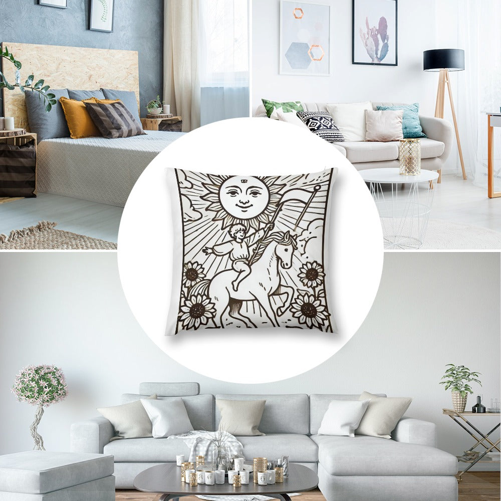 Radiant Sun Tarot Plush Pillowcase