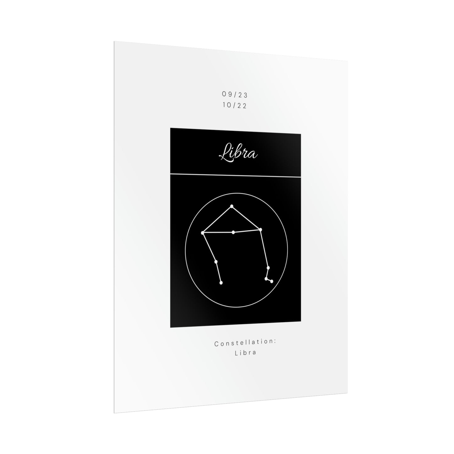 Libra Star Constellation Zodiac Poster