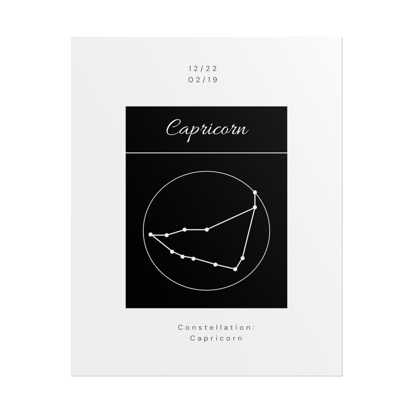 Capricorn Star Constellation Zodiac Poster